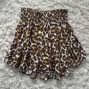 Aerie Ruffle Tiered Skort - Leopard Print